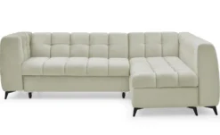 Canapé d'angle convertible Chessy Velours Beige
