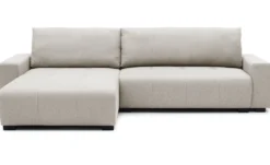 Canapé d'angle convertible élégant Malone Tissu Beige