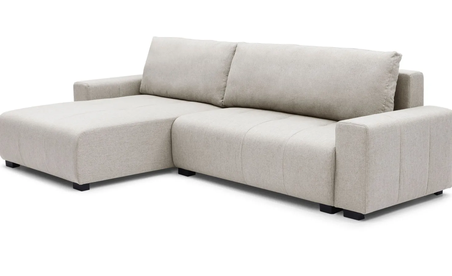 Canapé d'angle convertible élégant Malone Tissu Beige