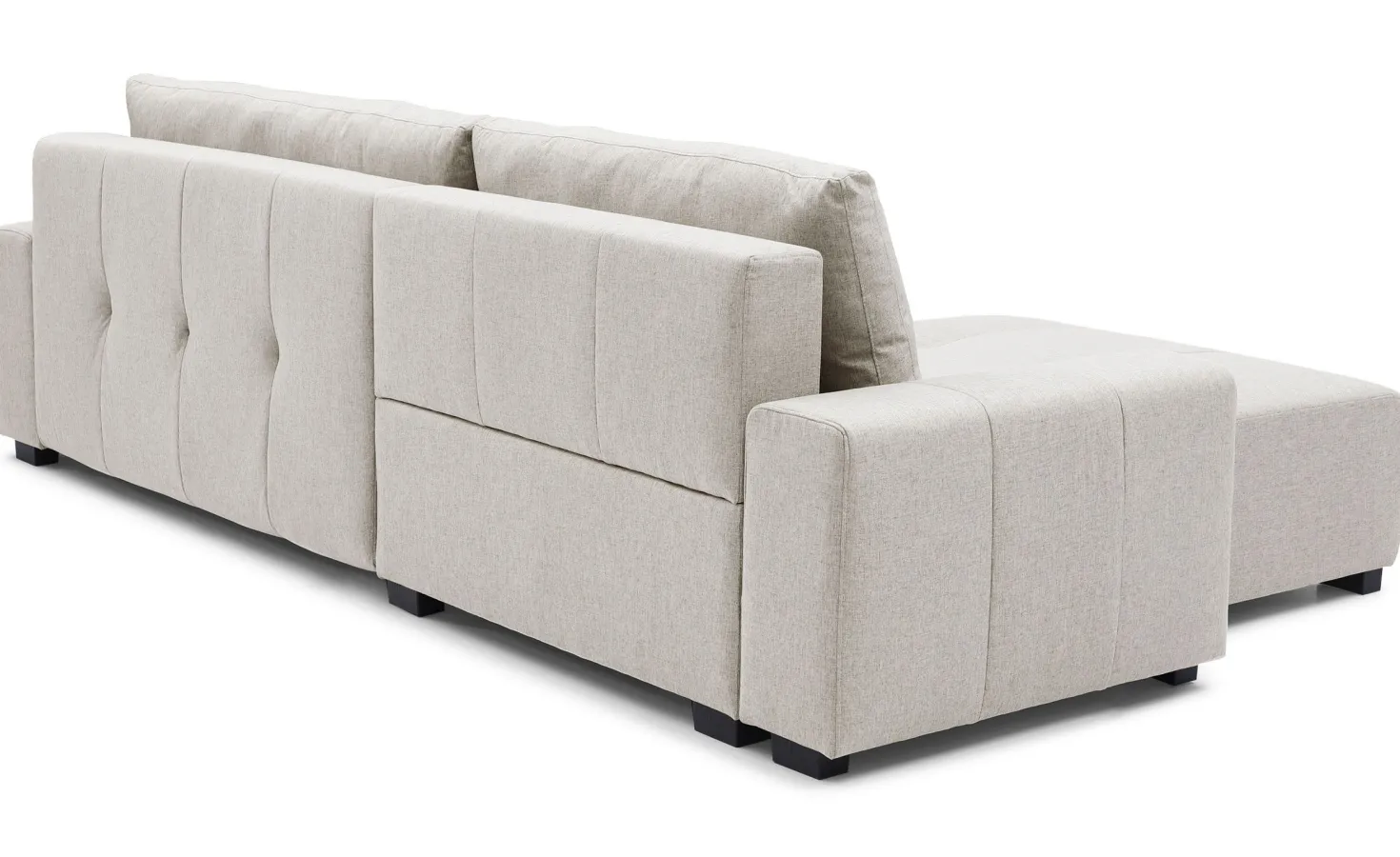 Canapé d'angle convertible élégant Malone Tissu Beige