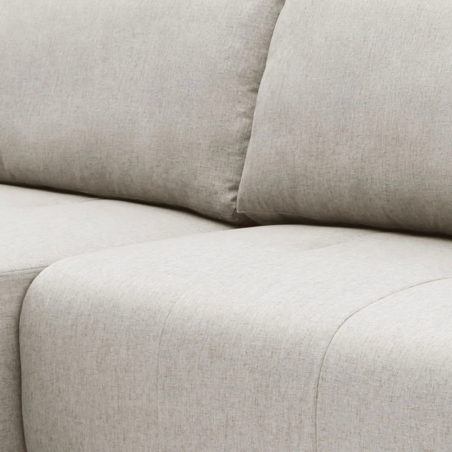 Canapé d'angle convertible élégant Malone Tissu Beige