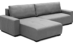 Canapé d'angle convertible élégant Malone Tissu Gris
