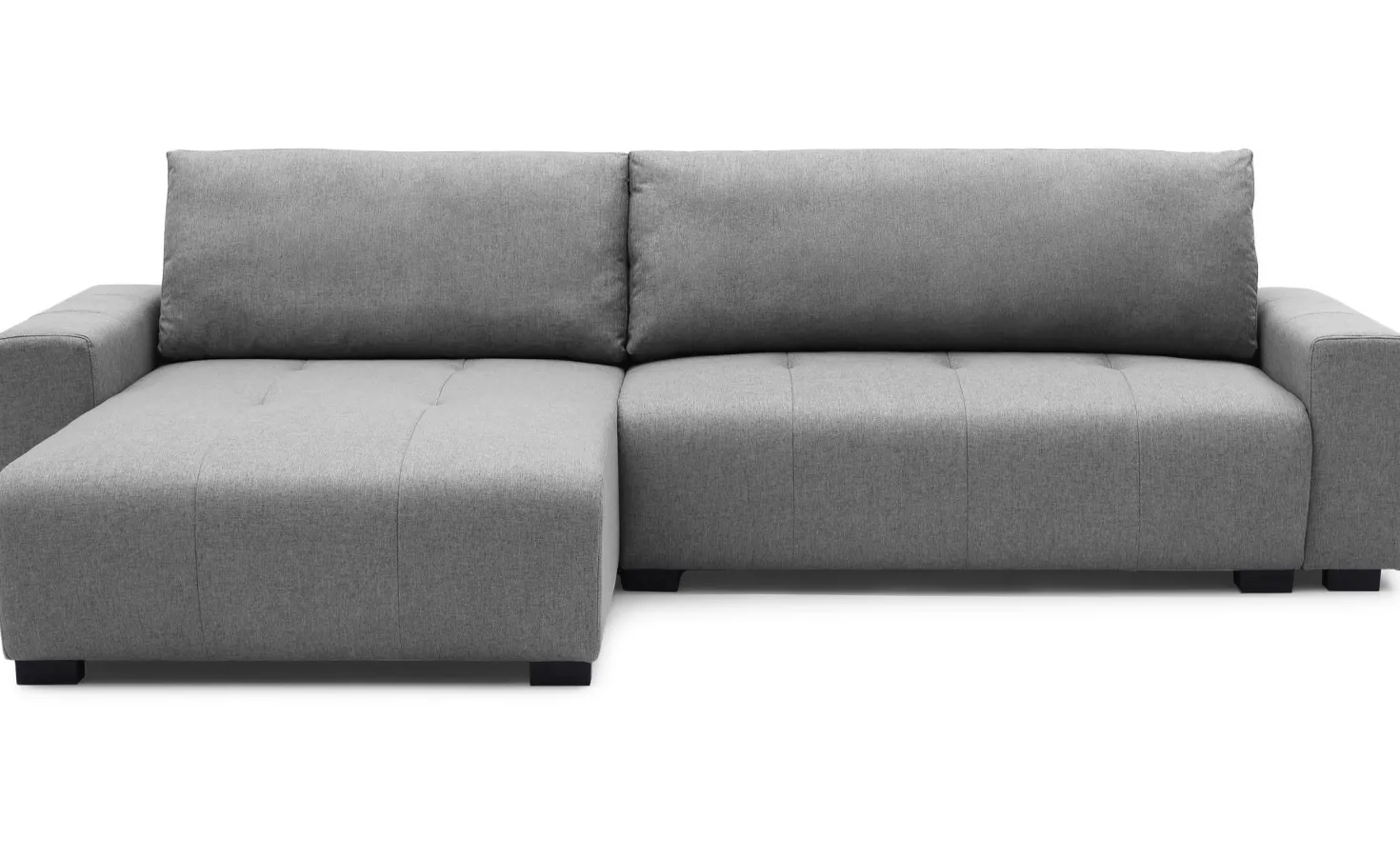 Canapé d'angle convertible élégant Malone Tissu Gris