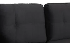 Canapé d'angle convertible moderne Delacroix Velours Noir