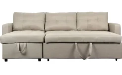 Canapé d'angle convertible Toledo Tissu Beige