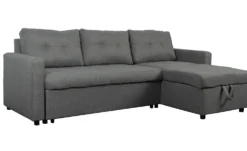 Canapé d'angle convertible Toledo Tissu Gris