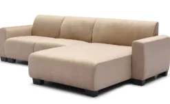Canapé d'angle moderne 287cm Wallis Velours Taupe