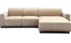 Canapé d'angle moderne 287cm Wallis Velours Taupe