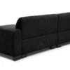Canapé d'angle moderne 287cm Wallis Velours côtelé Noir