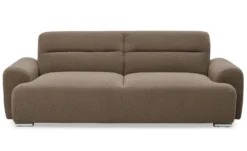 Canapé-lit clic-clac 3 places confort Lucille Tissu bouclette Taupe