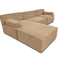 Canapé modulable Benoit Velours côtelé Beige