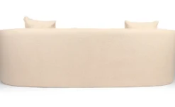 Canapé 4 places au design élégant et incurvé Alex XL Tissu bouclette Beige