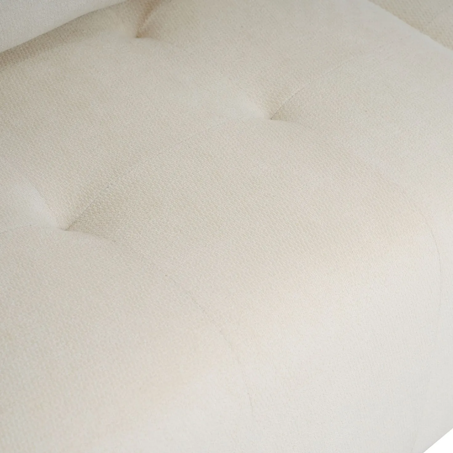 Canapé 3 places convertible et modulable Castelo Tissu texturé Crème