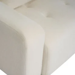 Canapé 3 places convertible et modulable Castelo Tissu texturé Crème