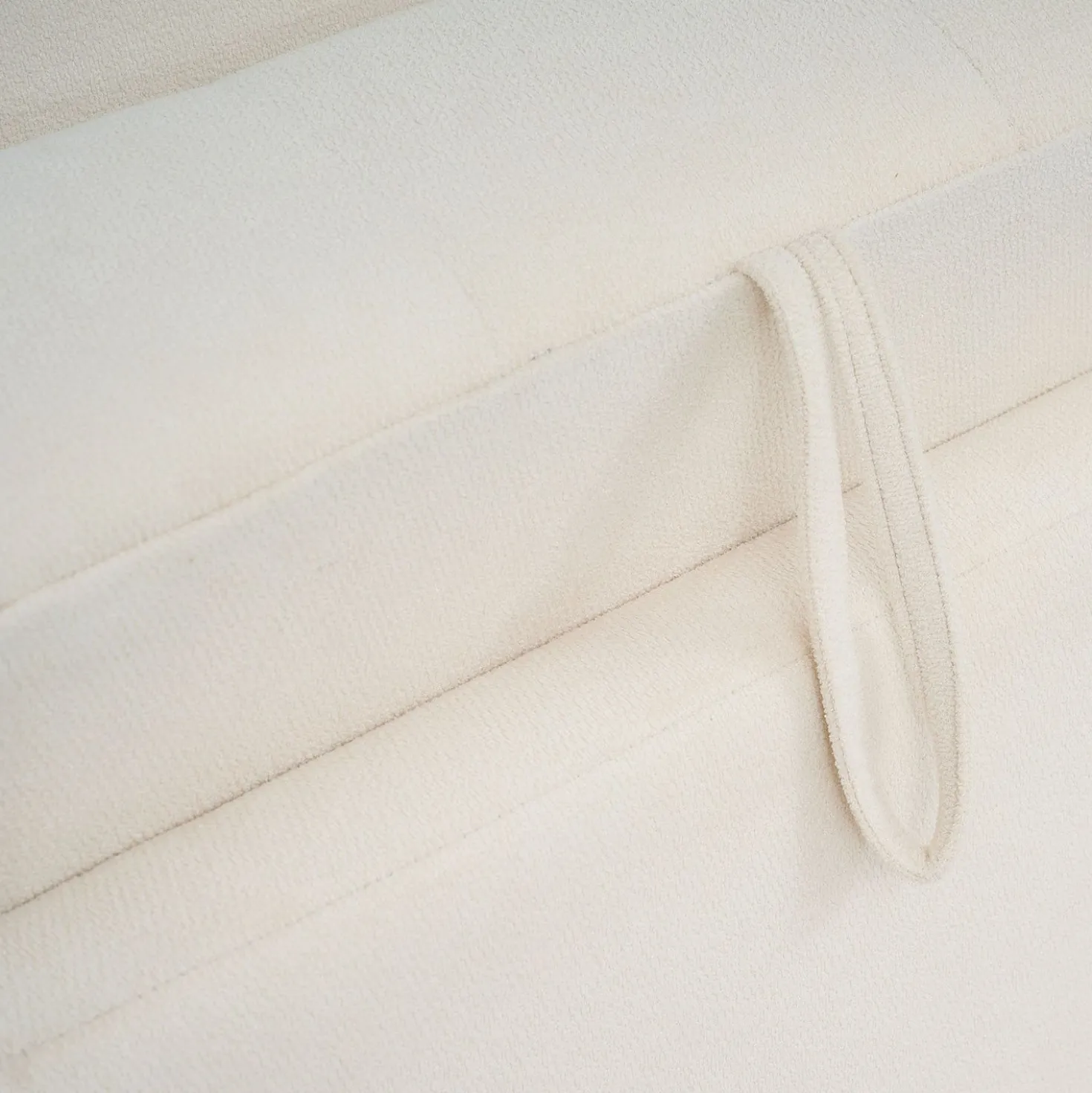 Canapé 3 places convertible et modulable Castelo Tissu texturé Crème