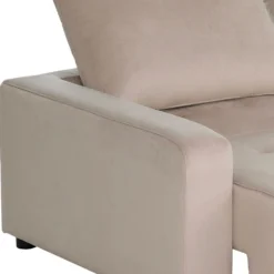 Canapé 3 places convertible et modulable Castelo Velours Taupe