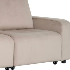 Canapé 3 places convertible et modulable Castelo Velours Taupe