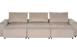 Canapé 3 places convertible et modulable Castelo Velours Taupe