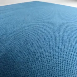 Canapé 2 places convertible et modulable Bergerac Tissu doux texturé Bleu