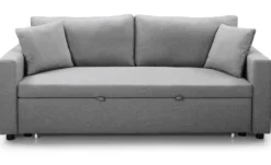Canapé 3 places Convertible Saphir Tissu Gris Clair