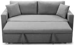 Canapé 3 places Convertible Saphir Tissu Gris Clair