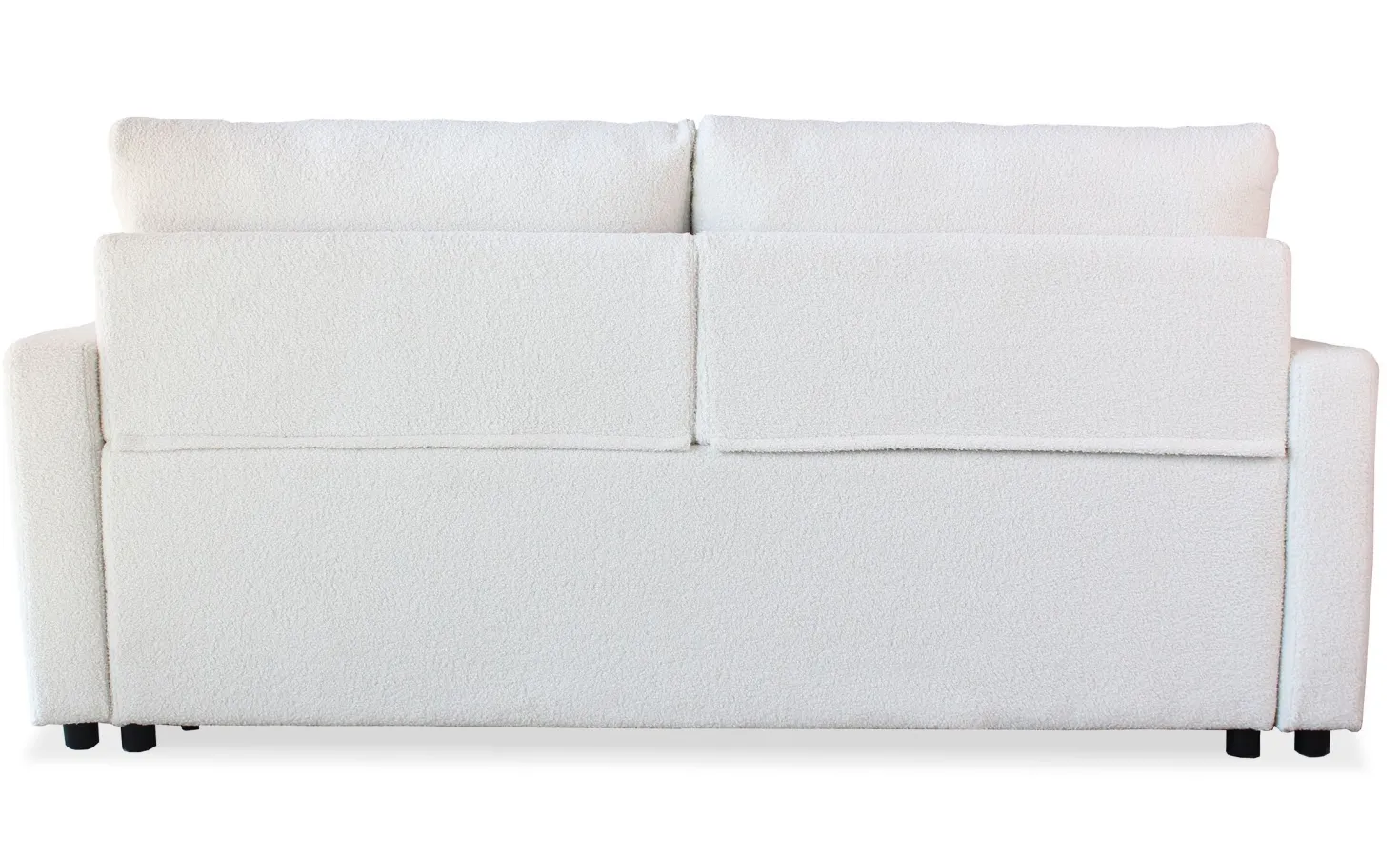 Canapé 3 places Convertible Saphir Tissu Bouclette Écru