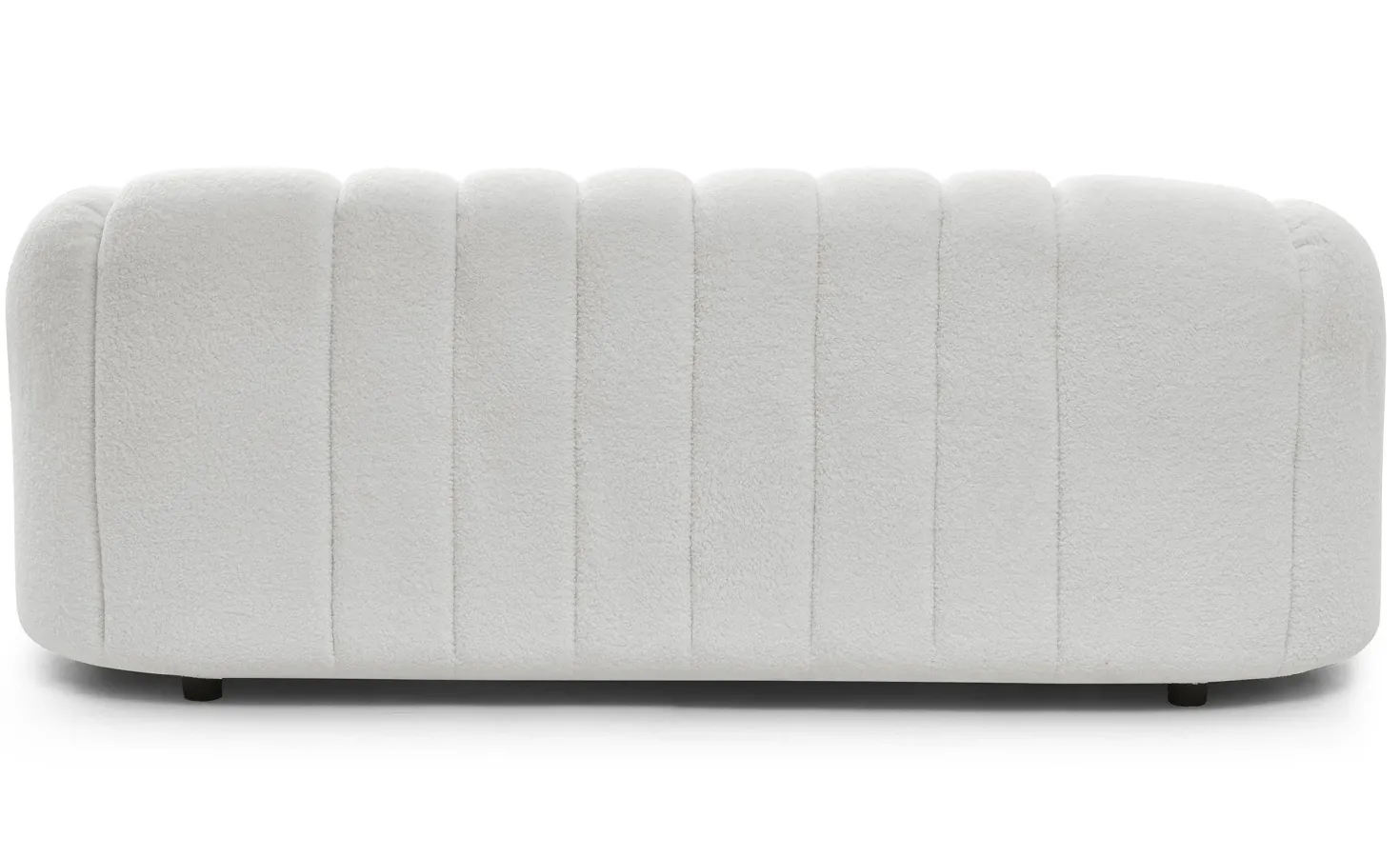 Canapé 3 places design Sidonie Tissu bouclette Blanc