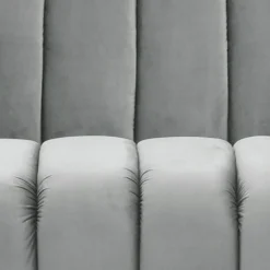 Canapé 2 places design Sidonie Velours Gris
