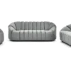 Canapé 3 places design Sidonie Velours Gris