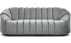 Canapé 3 places design Sidonie Velours Gris