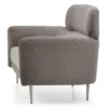 Canapé 2 places moderne avec haut dossier Damigal Tissu doux Gris taupe
