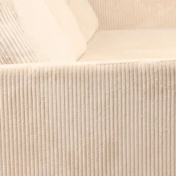 Canapé 3 places moderne et élégant Manuelo Velours côtelé Beige