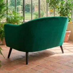 Canapé 3 places scandinave Savoy Velours Vert