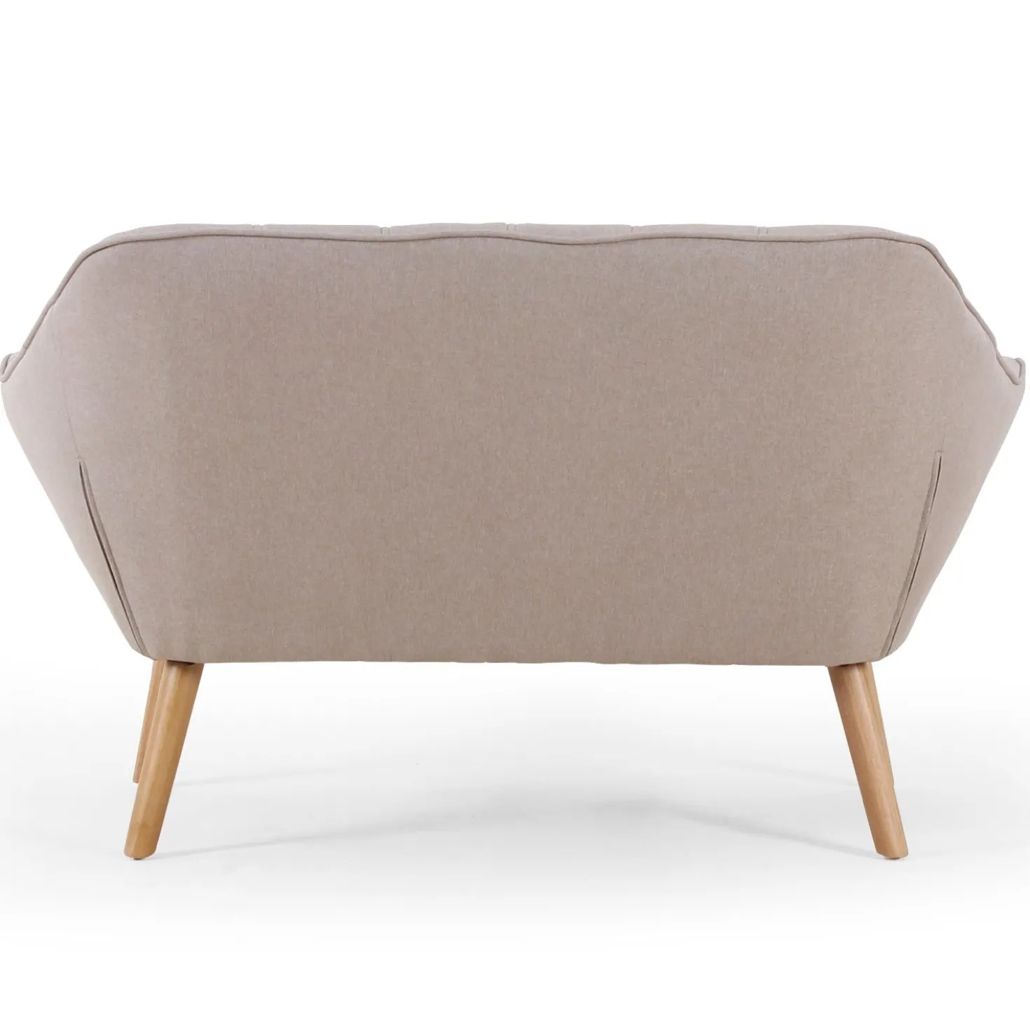 Canapé 2 places Scandinave Zentao Tissu Beige