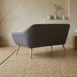 Canapé 3 places Scandinave Zentao Tissu Gris Clair