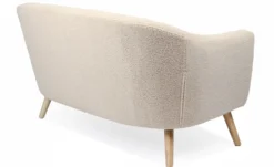 Canapé 2 places style scandinave Savoy Tissu Bouclette Beige