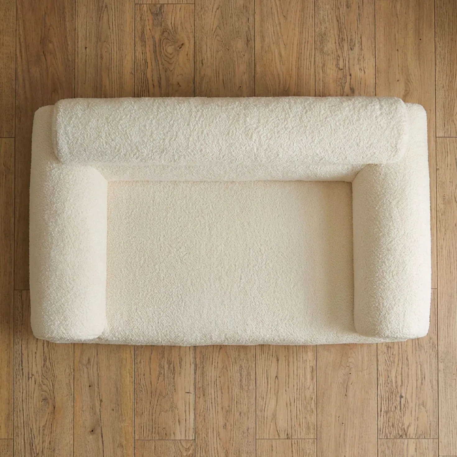 Canapé pour chien et chat Titou 50x80 Tissu Bouclette Crème