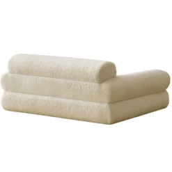 Canapé pour chien et chat Titou 50x80 Tissu Bouclette Crème