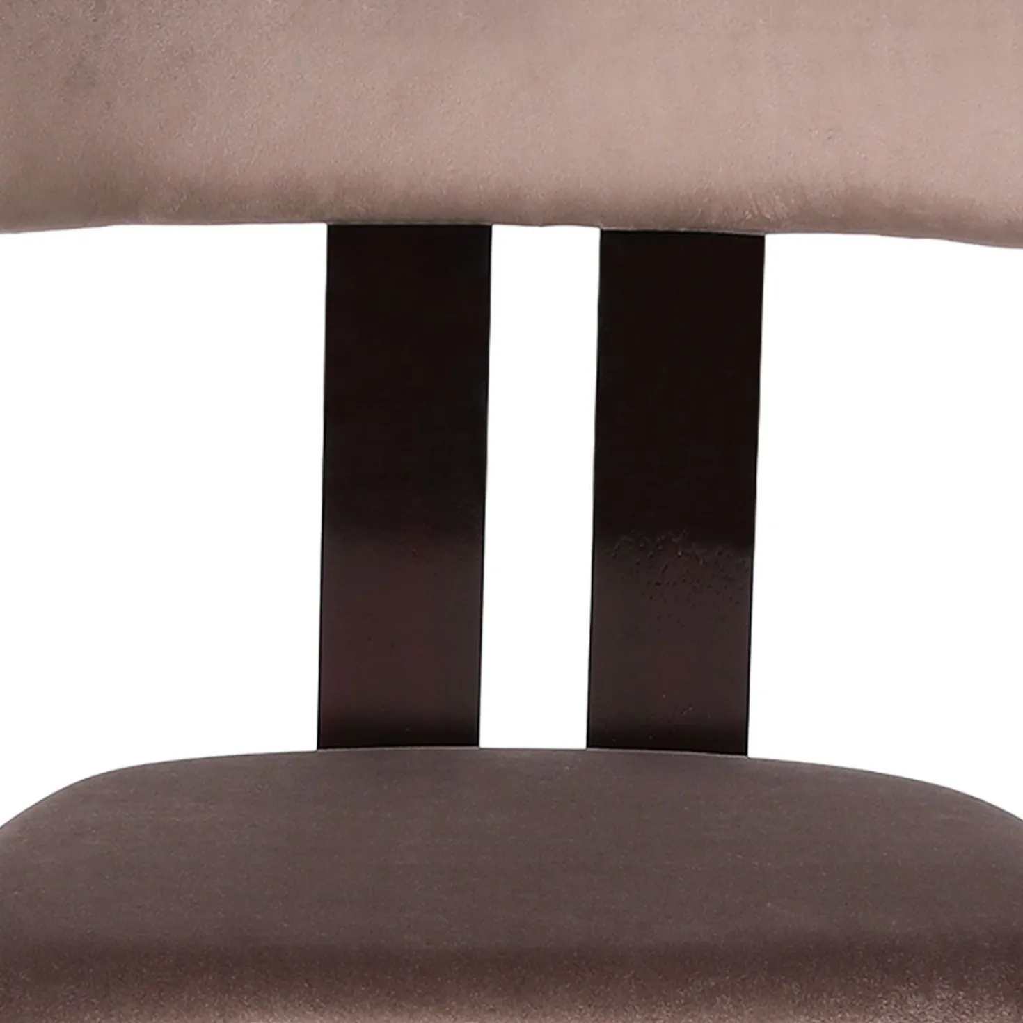 Chaise de salle à manger design Ceriz Bois foncé et Velours Marron