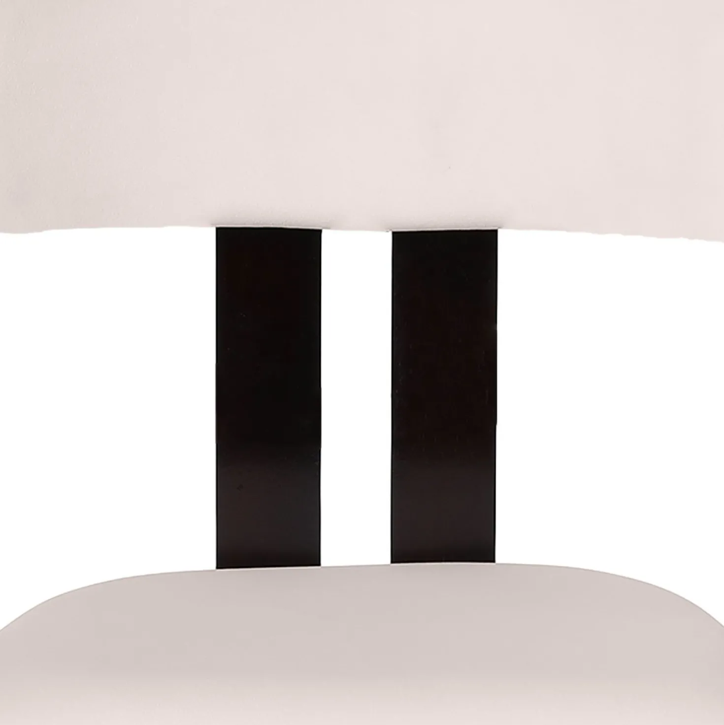 Chaise de salle à manger design Ceriz Bois foncé et Velours Beige