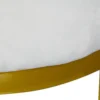 Chaise / Fauteuil Noellie Velours Blanc pieds Or