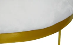 Chaise / Fauteuil Noellie Velours Blanc pieds Or