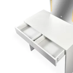 Coiffeuse avec miroir LED Talisma L80cm Blanc