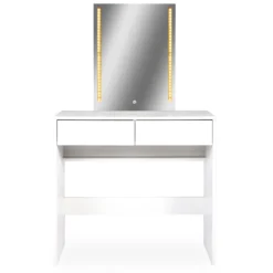 Coiffeuse avec miroir LED Talisma L80cm Blanc