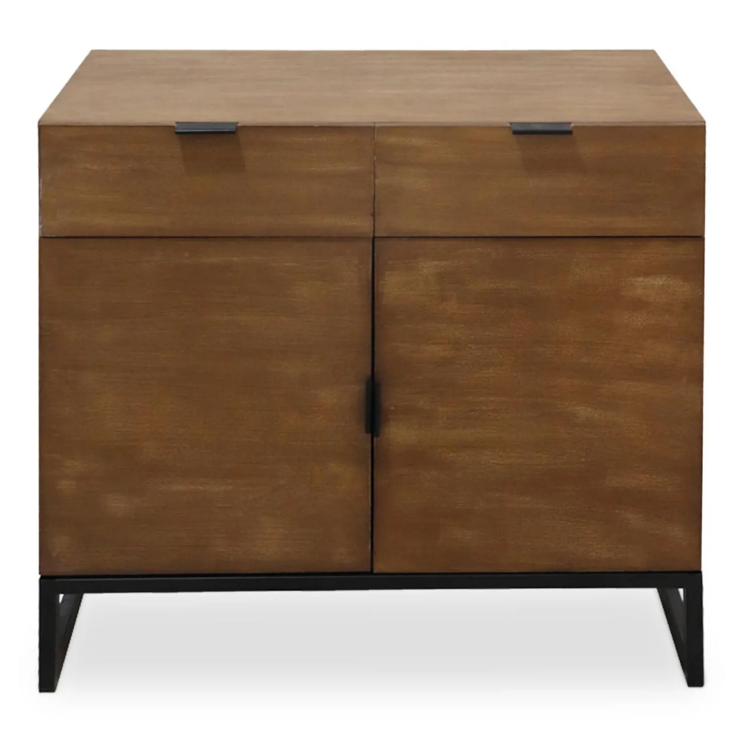 Commode 2 tiroirs et 2 portes battantes Panara Chêne Clair