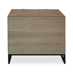 Commode 2 tiroirs et 2 portes battantes Panara Chêne Clair