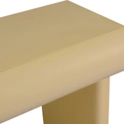 Console design 2 tiroirs L120cm avec pieds obliques Mezade Beige