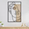 Décoration murale 3D David métal et bois M.D.F multicolore