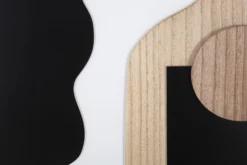 Décoration murale en bois 3D multicolore géométrique abstraite M.D.F