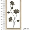 Décoration murale fleurs Girish Métal Noir et Bois Marron